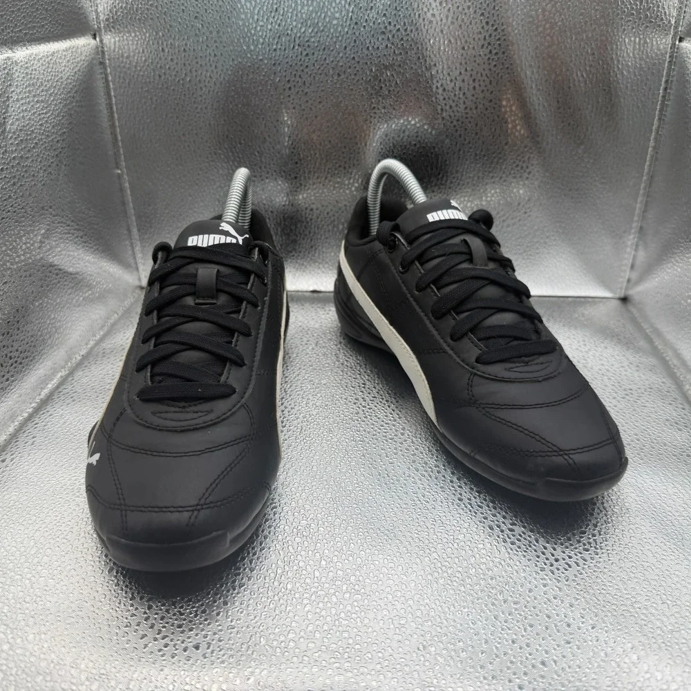 Size 6 Puma Tune Cat‎ 3 Black White Kids Jogging Sneakers Soccer 361208-02